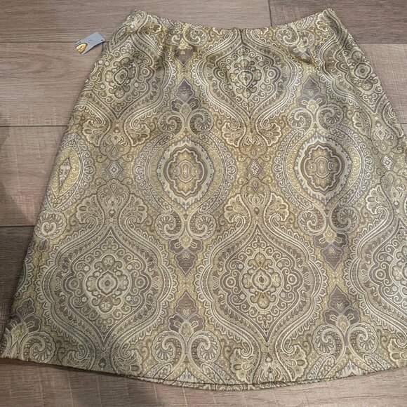 TALBOTS WOMENS GOLD PETITE SIZE 10 SKIRT NEW - Picture 9 of 10